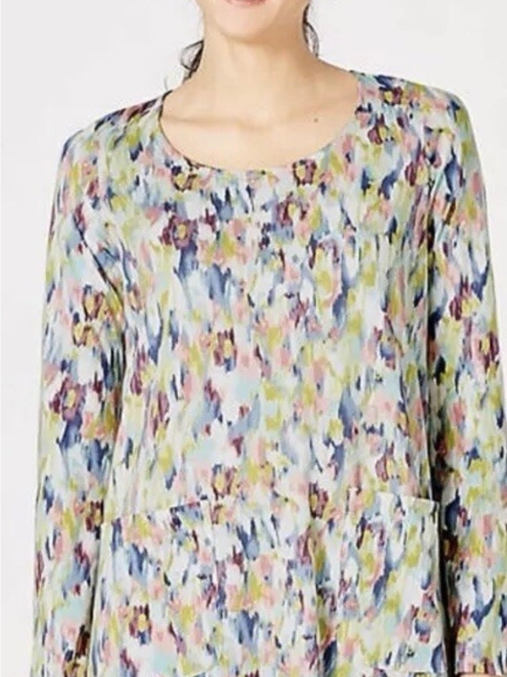 Pure Jill by j.jill Watercolor Print Tunic Top